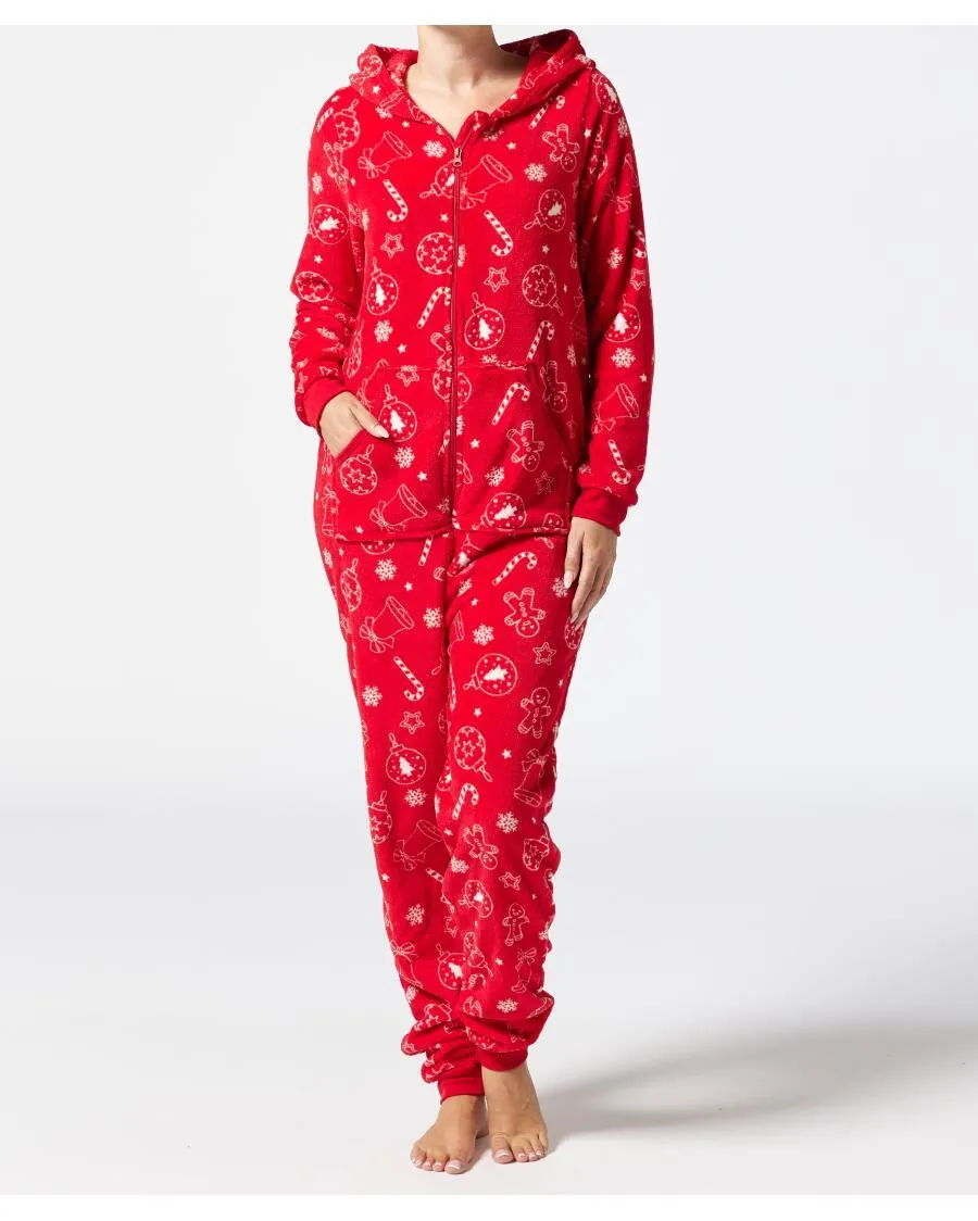 Schlaf-Jumpsuit Weihnachten Janina, aus Fleece