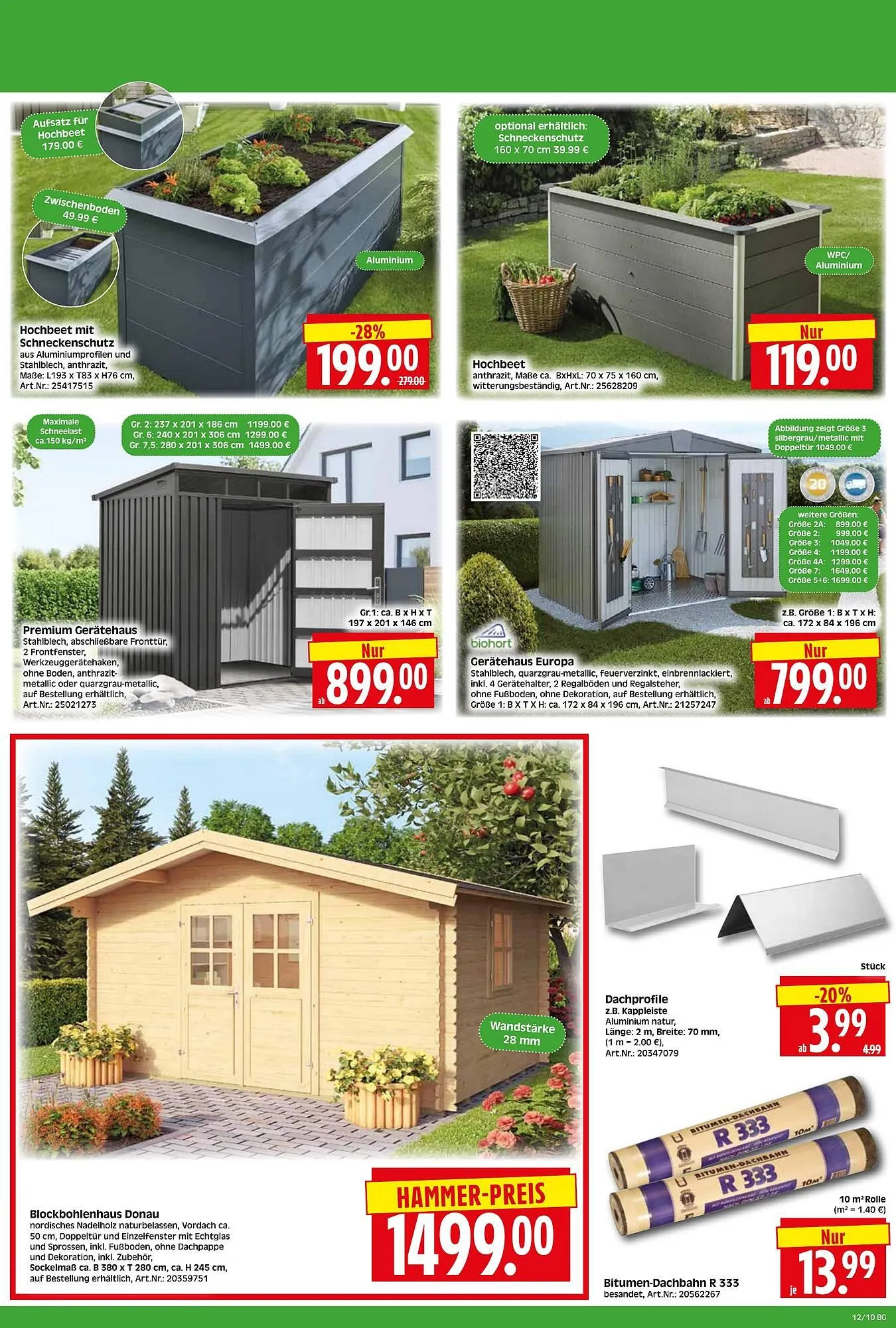 Herkules Baumarkt Prospekt von 16. März bis 21. März 2026 - Prospekt seite 10