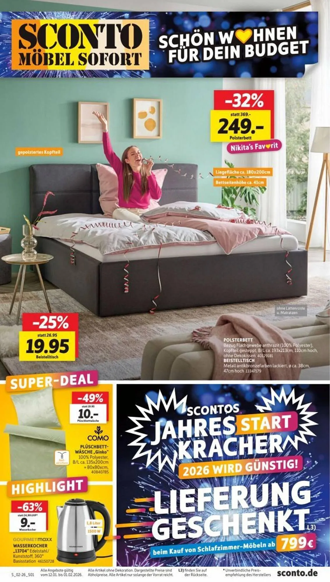 SCONTO Prospekt von 12. Januar bis 1. Februar 2026 - Prospekt seite 1