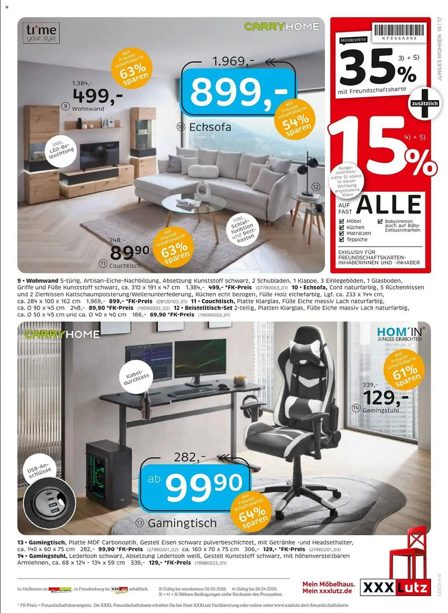 XXXLutz Prospekt von 11. April bis 2. Mai 2026 - Prospekt seite 17
