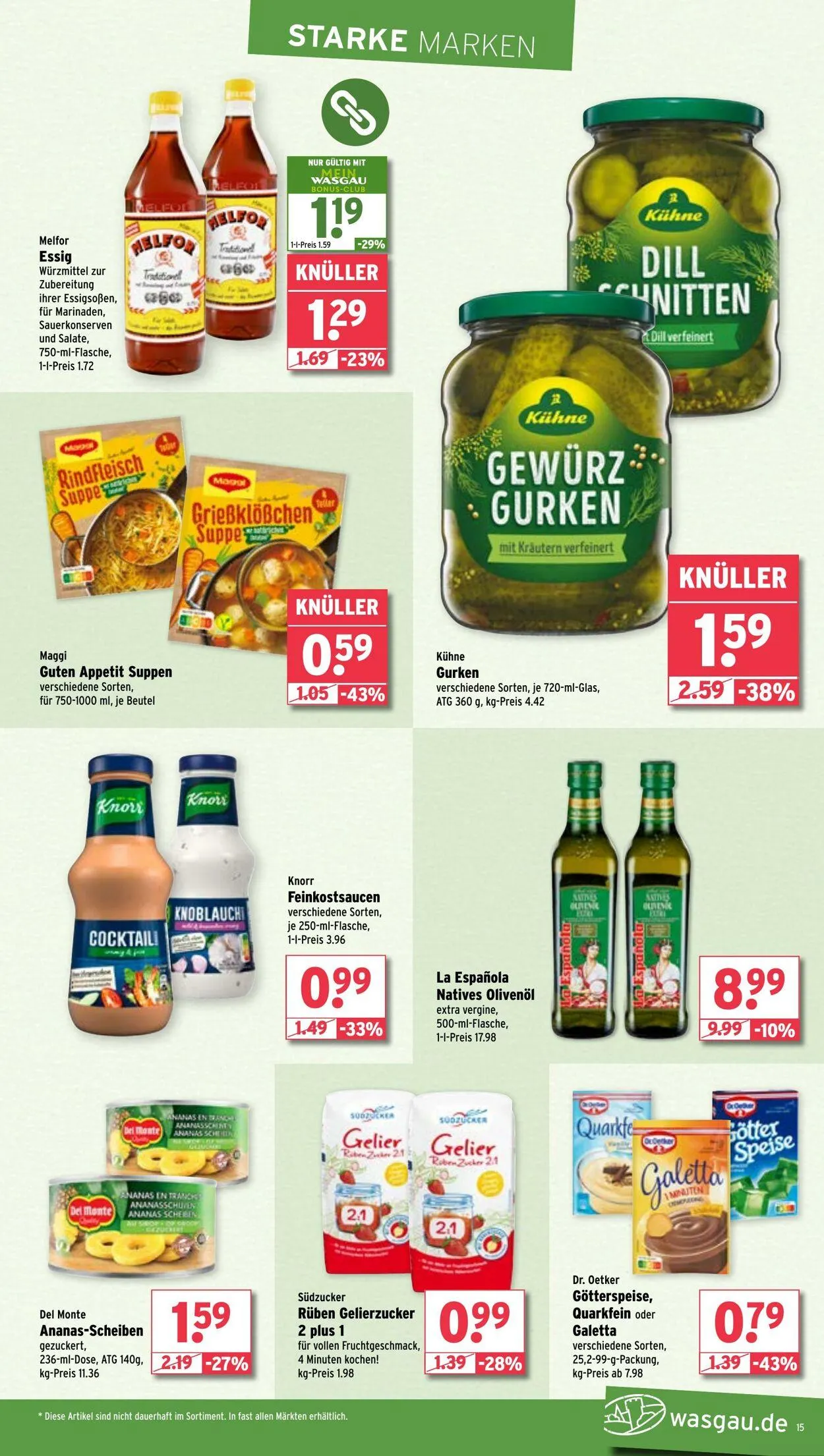 WASGAU Aktueller Prospekt von 10. August bis 24. August 2025 - Prospekt seite 15