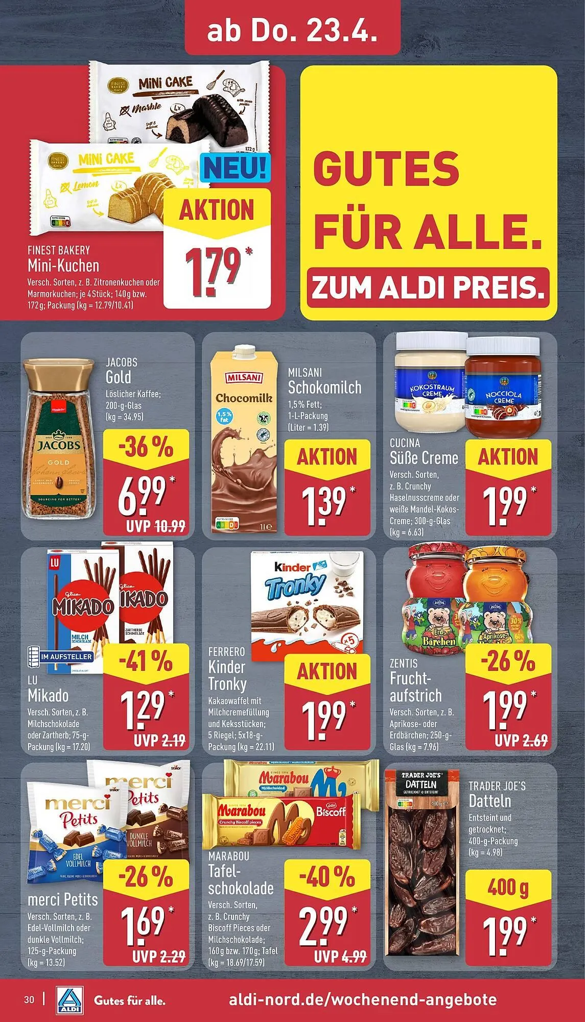Aldi Nord Prospekt von 20. April bis 25. April 2026 - Prospekt seite 30