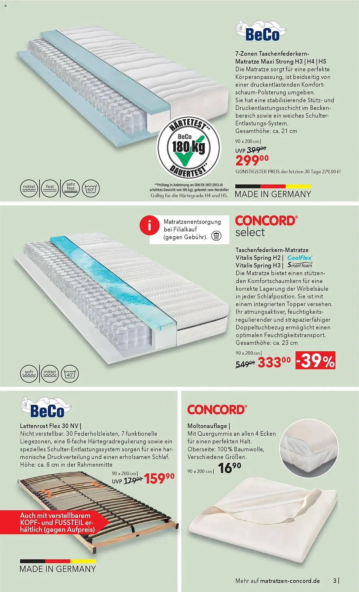 Matratzen Concord Prospekt von 29. Oktober bis 25. November 2025 - Prospekt seite 3