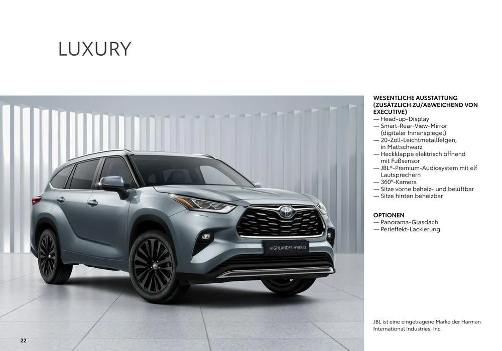 Toyota Highlander von 1. Juli bis 1. Juli 2025 - Prospekt seite 22