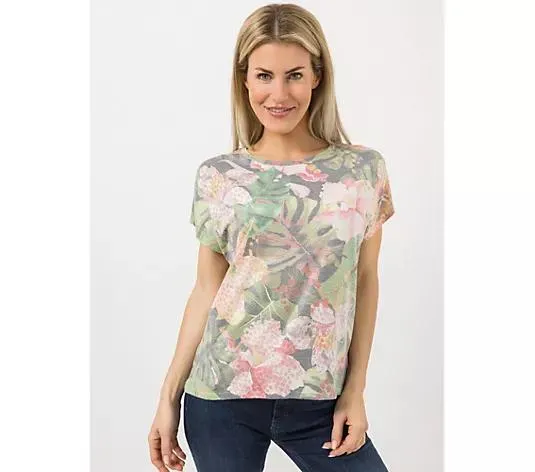 DINE 'N' DANCE Pullover ohne Arm Rundhalsausschnitt bedruckt figurumspielend