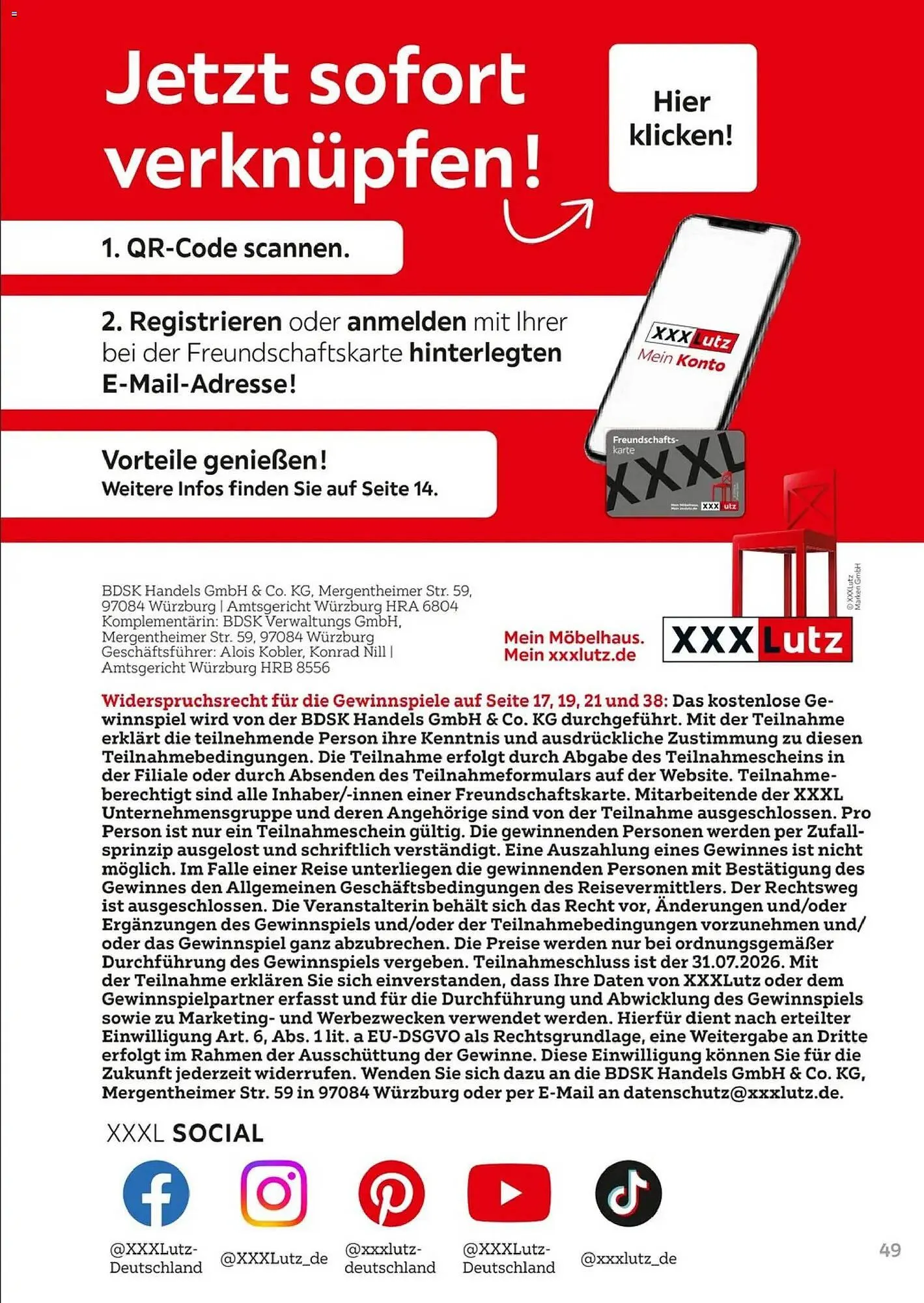 XXXLutz Prospekt von 1. Februar bis 31. Juli 2026 - Prospekt seite 49