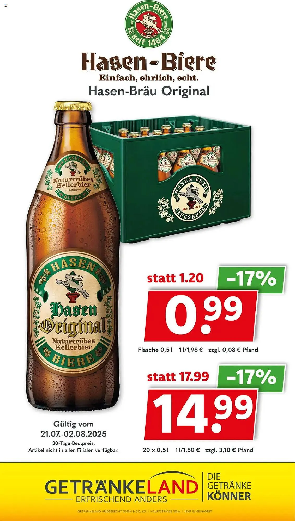 Getränkeland Prospekt von 21. Juli bis 2. August 2025 - Prospekt seite 13