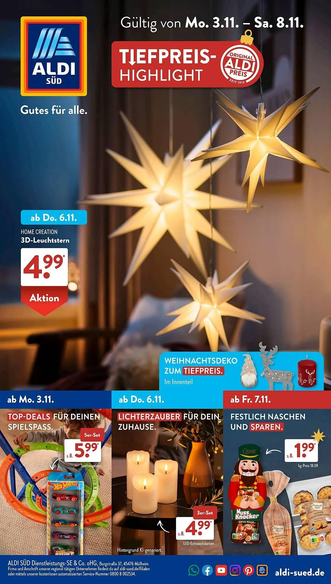 Aldi Süd Prospekt von 3. November bis 9. November 2025 - Prospekt seite 1