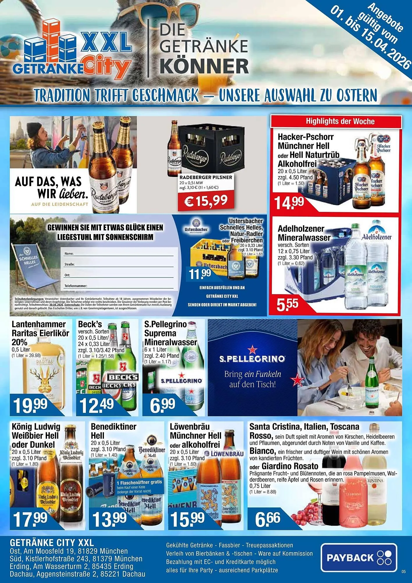 Getränke City Prospekt von 1. April bis 15. April 2026 - Prospekt seite 1