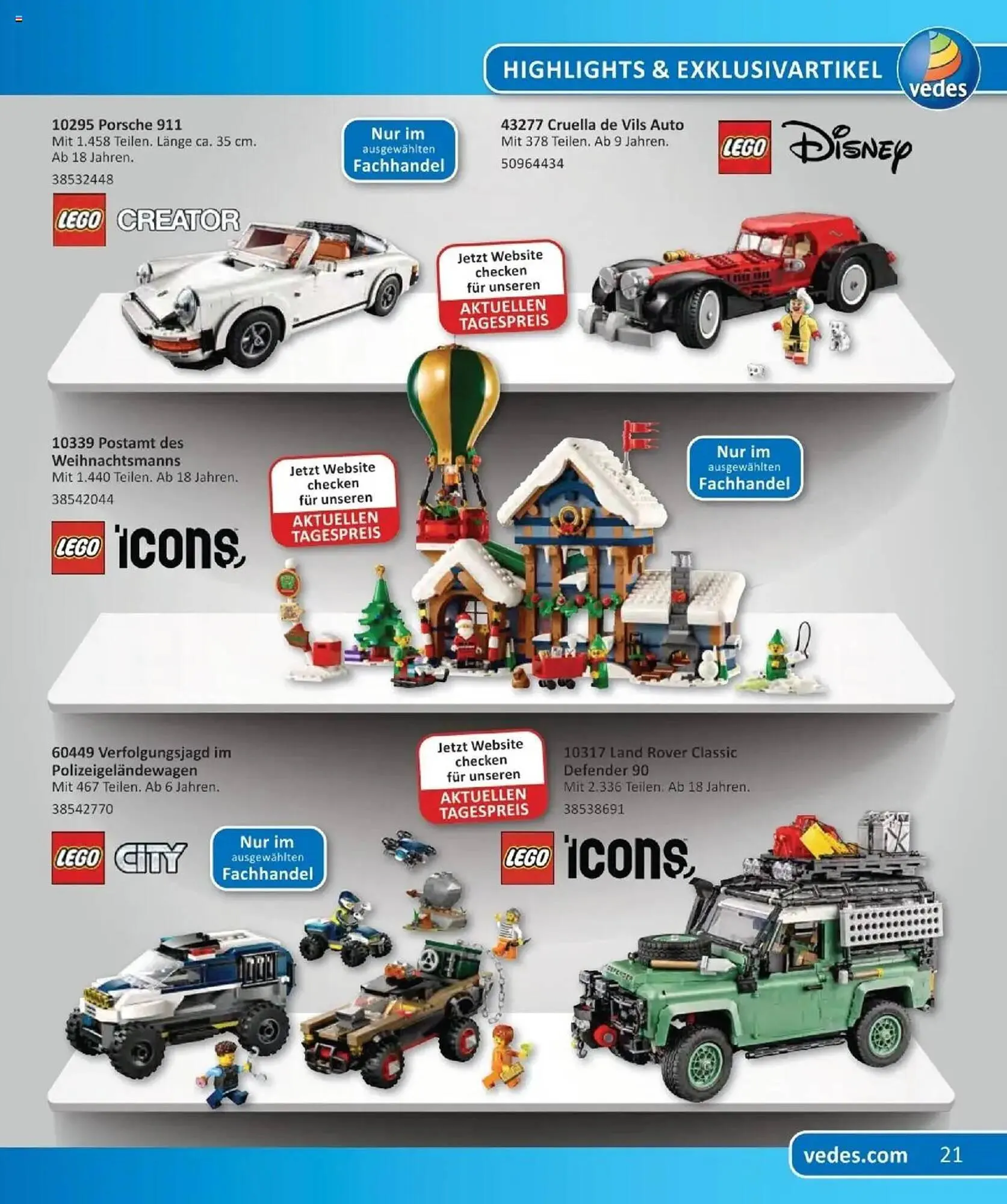 Vedes Prospekt von 29. September bis 6. Januar 2026 - Prospekt seite 21