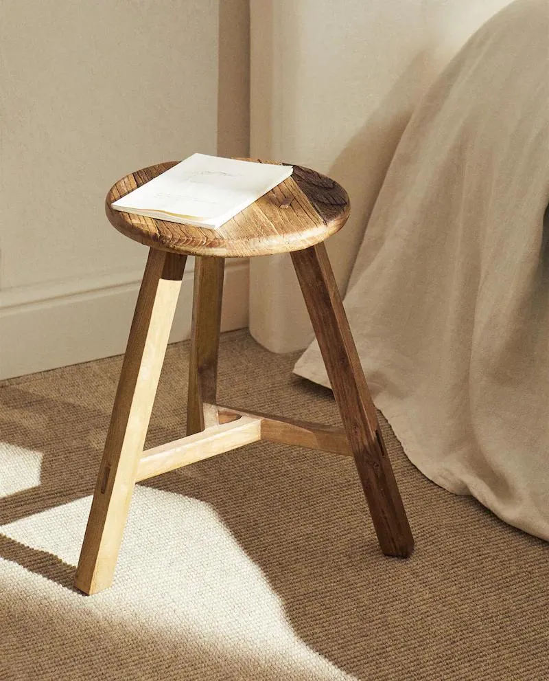 ELM WOOD STOOL