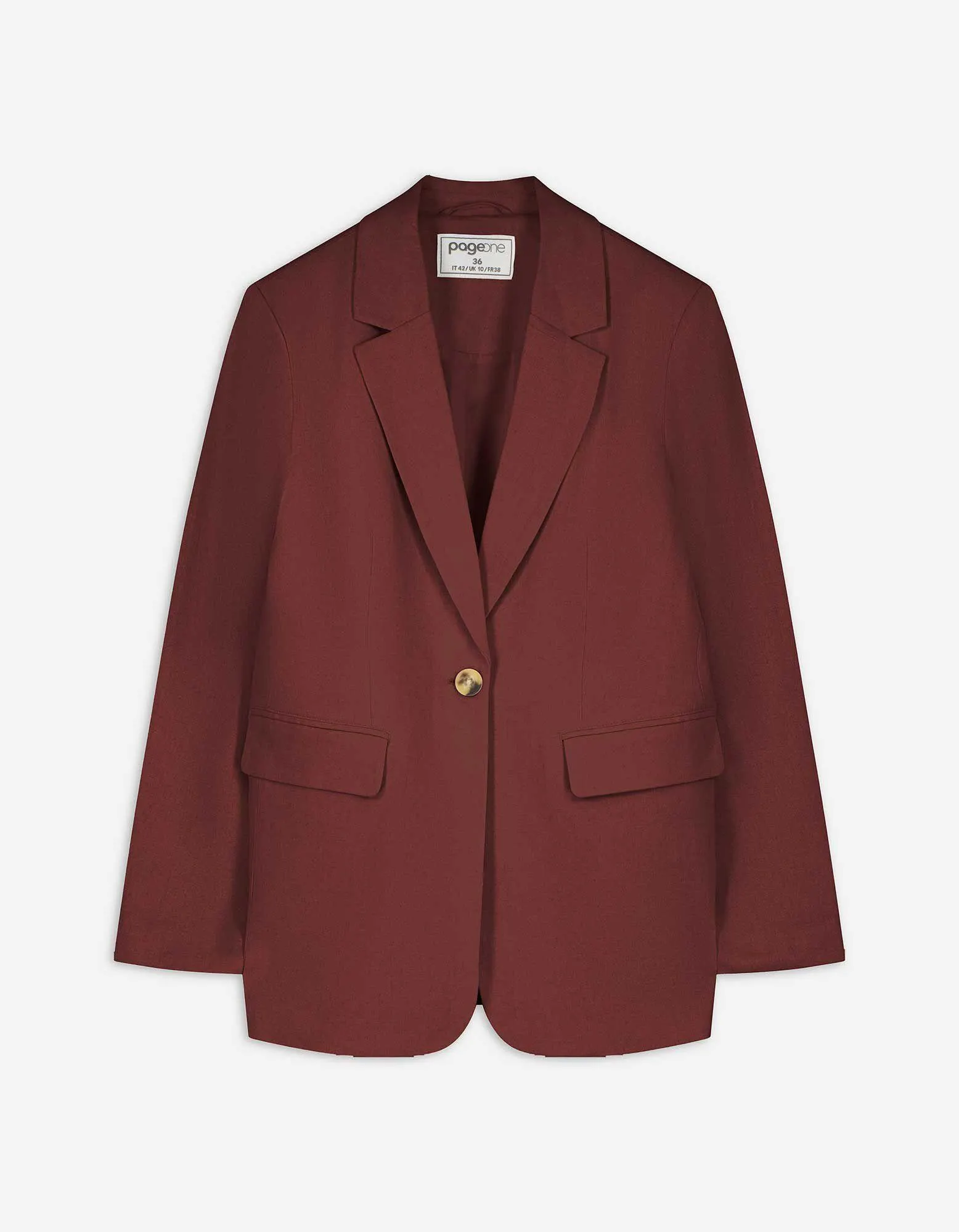 Blazer - Leinen-Mix - dunkelbraun