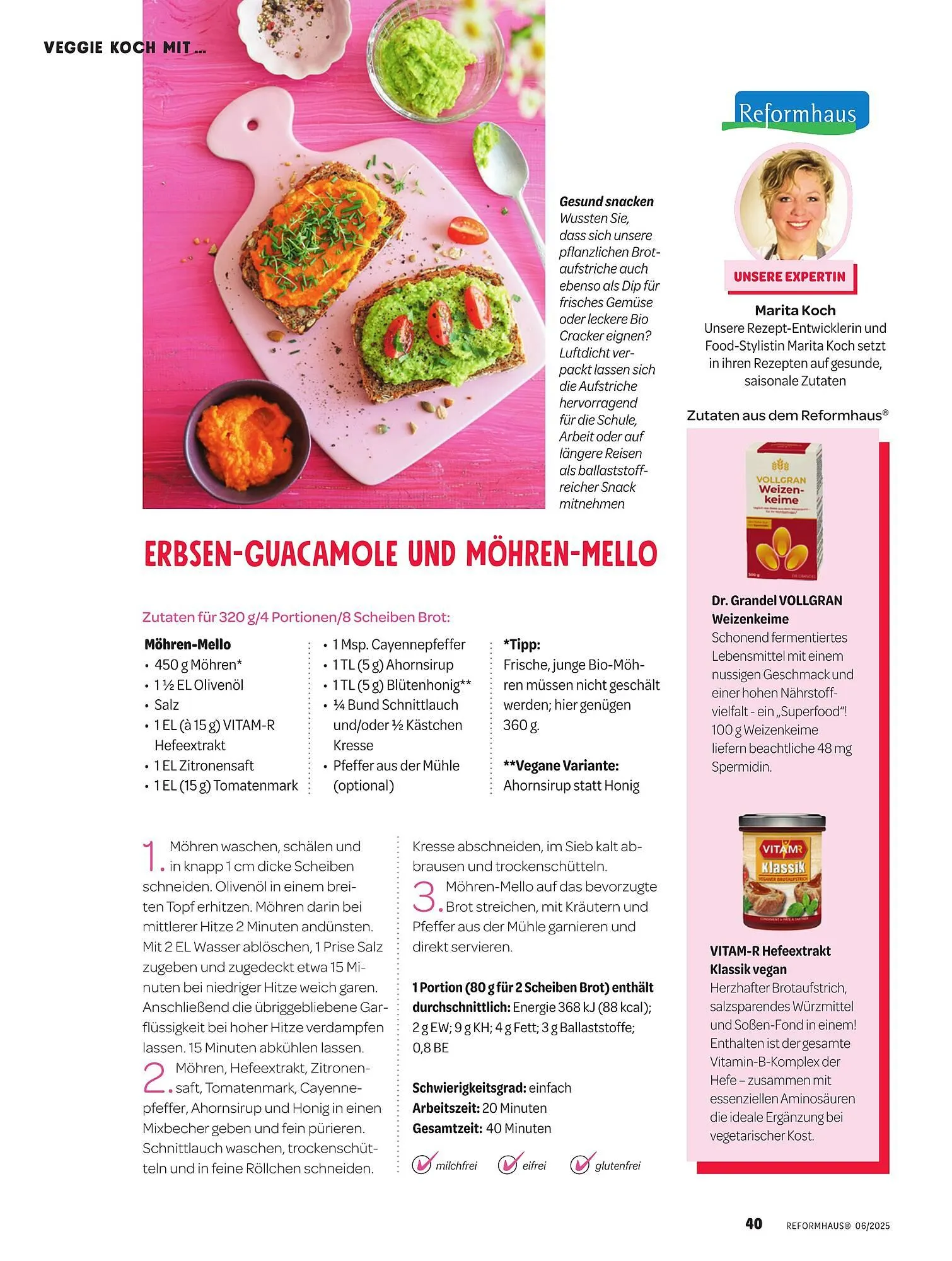 Reformhaus Prospekt von 1. Juni bis 30. Juni 2025 - Prospekt seite 40