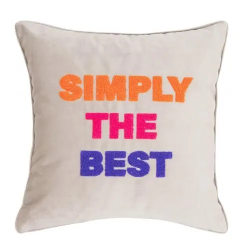 pad home Design Kissenhülle Letters simply the best taupe