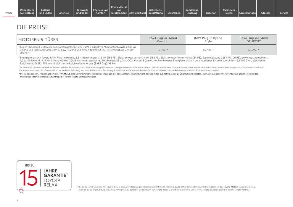 Toyota RAV4 Plug-in Hybrid von 1. Mai bis 1. Mai 2025 - Prospekt seite 2