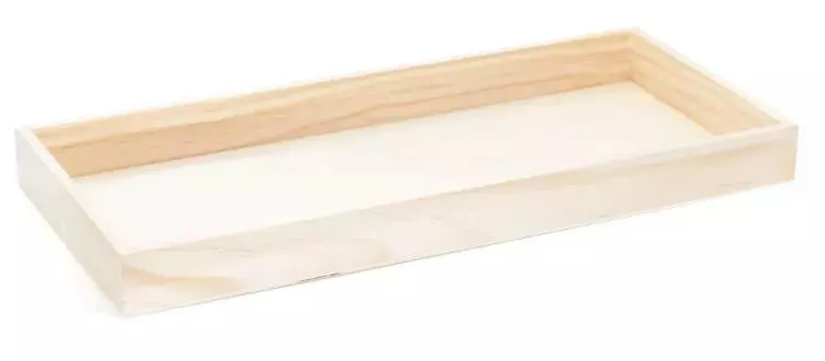 Tablett aus Holz, 45 x 20 x 4 cm