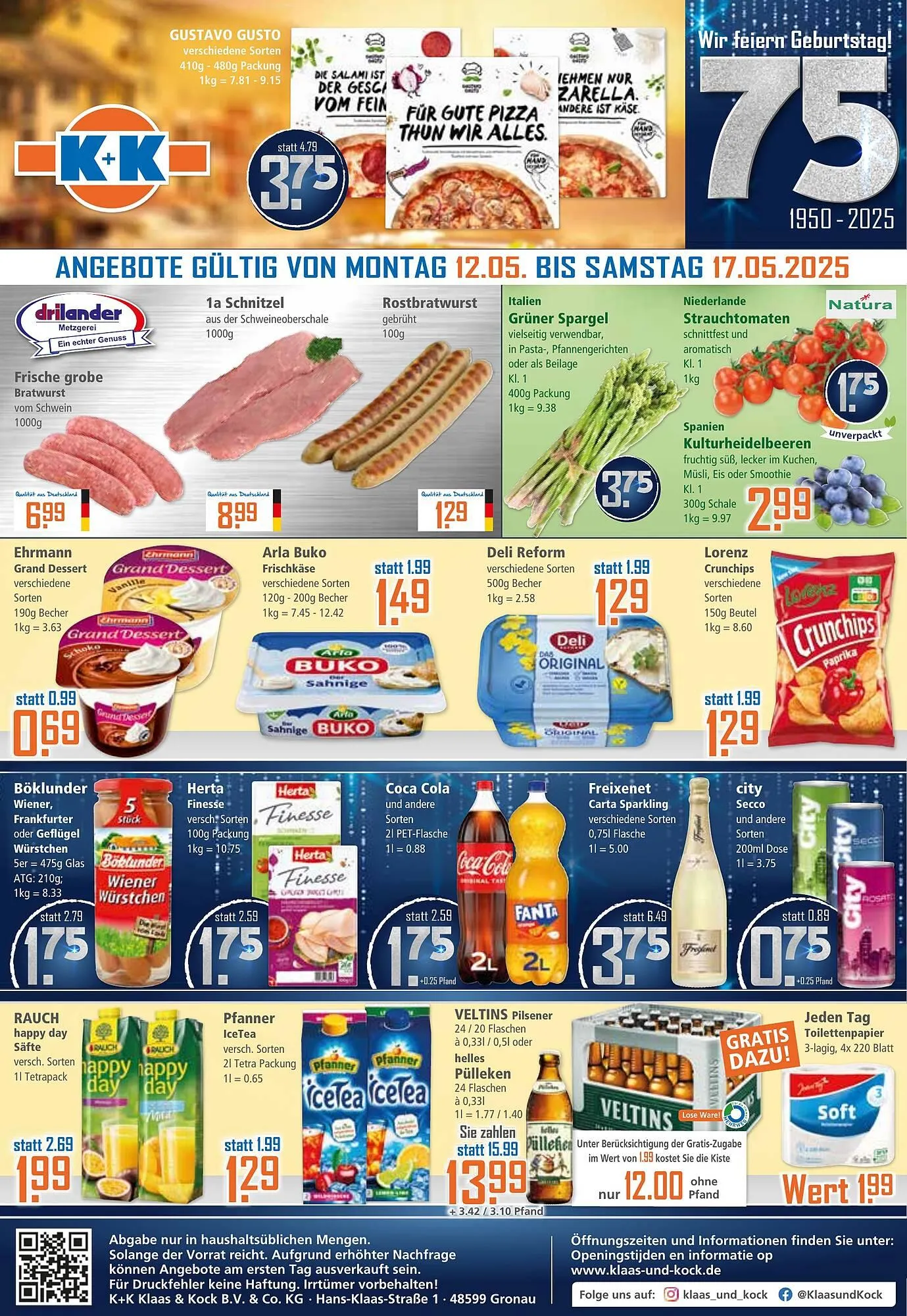 Klaas und Kock Prospekt von 12. Mai bis 17. Mai 2025 - Prospekt seite 1