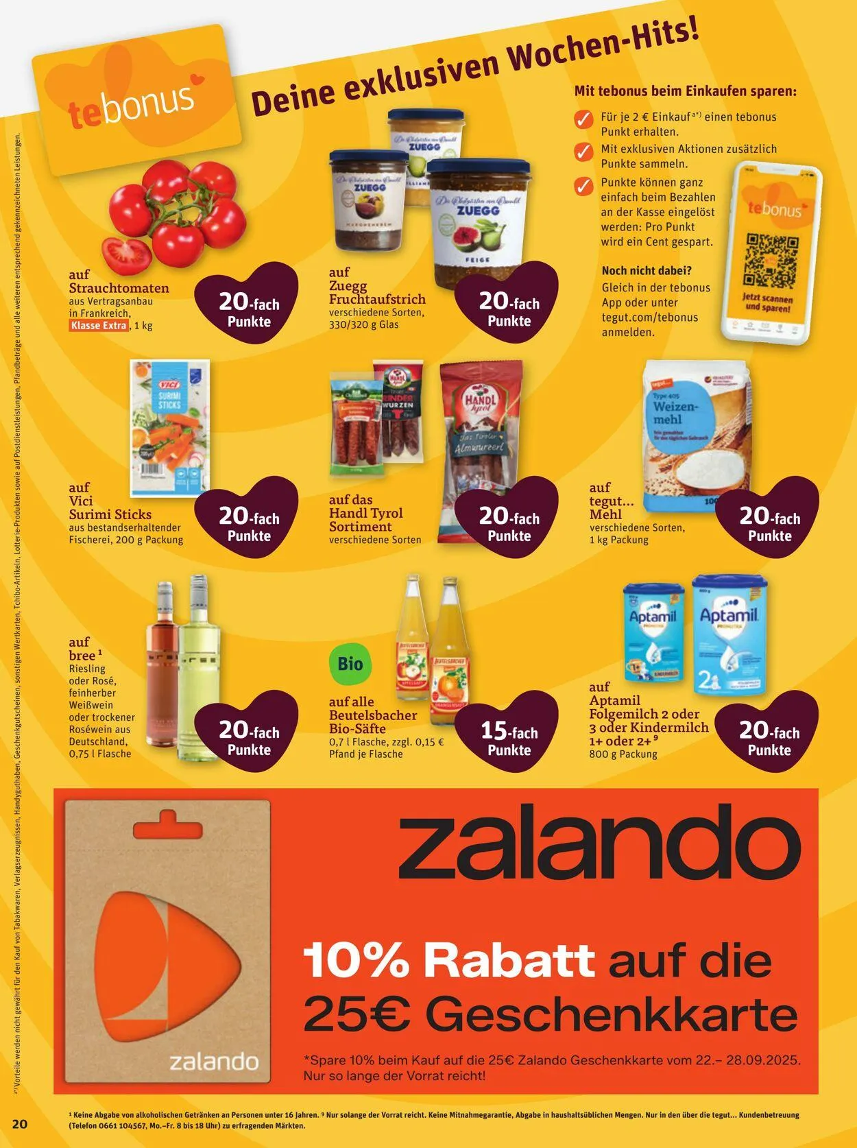 Tegut Aktueller Prospekt von 8. September bis 14. September 2025 - Prospekt seite 22