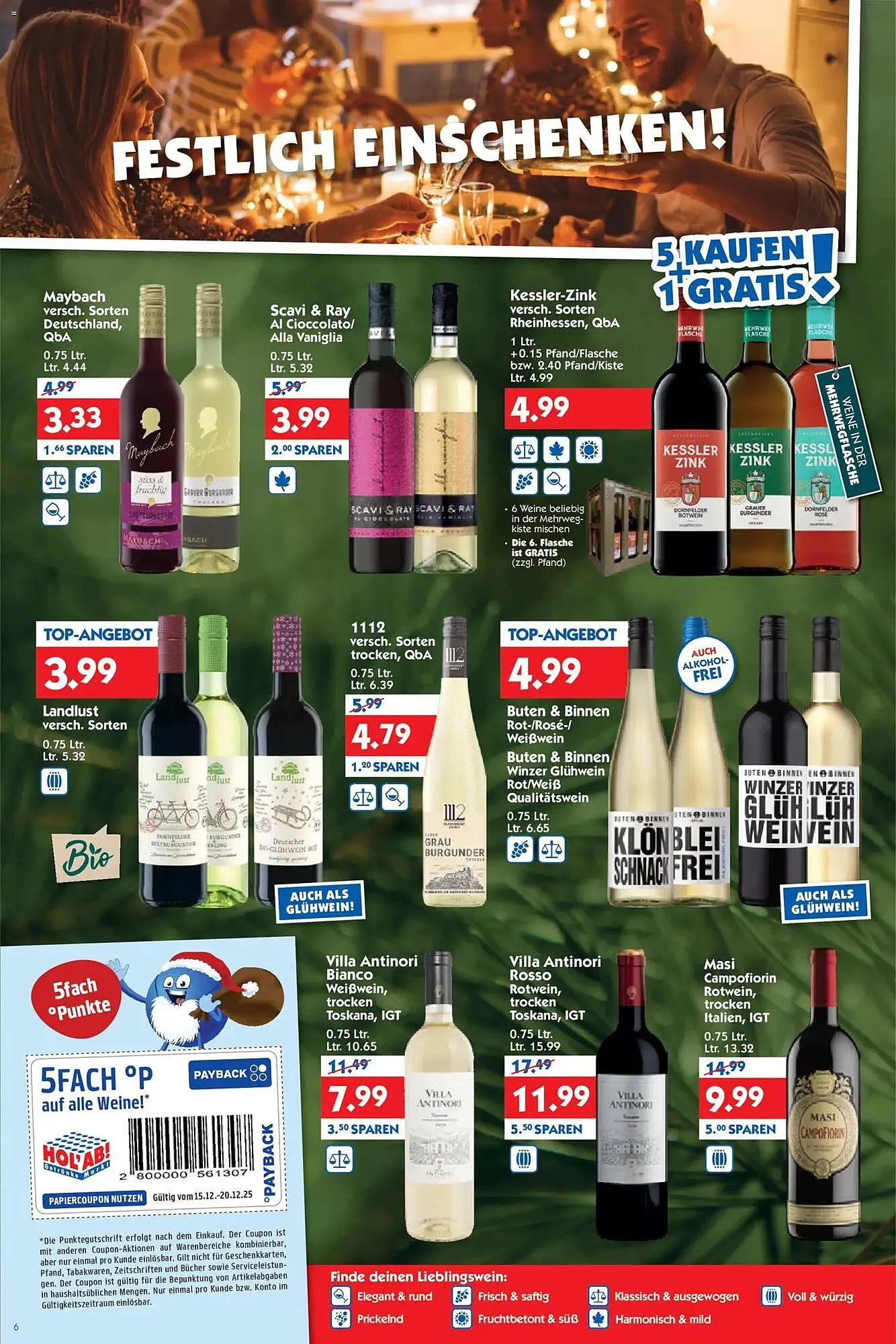 Hol'ab Getränkemarkt Prospekt von 15. Dezember bis 20. Dezember 2025 - Prospekt seite 6