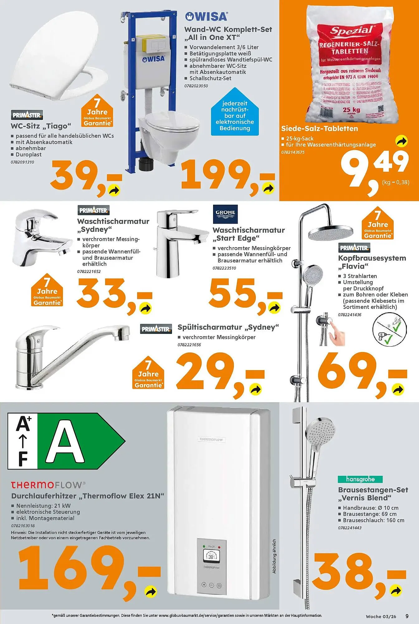 Globus Baumarkt Prospekt von 11. Januar bis 17. Januar 2026 - Prospekt seite 9