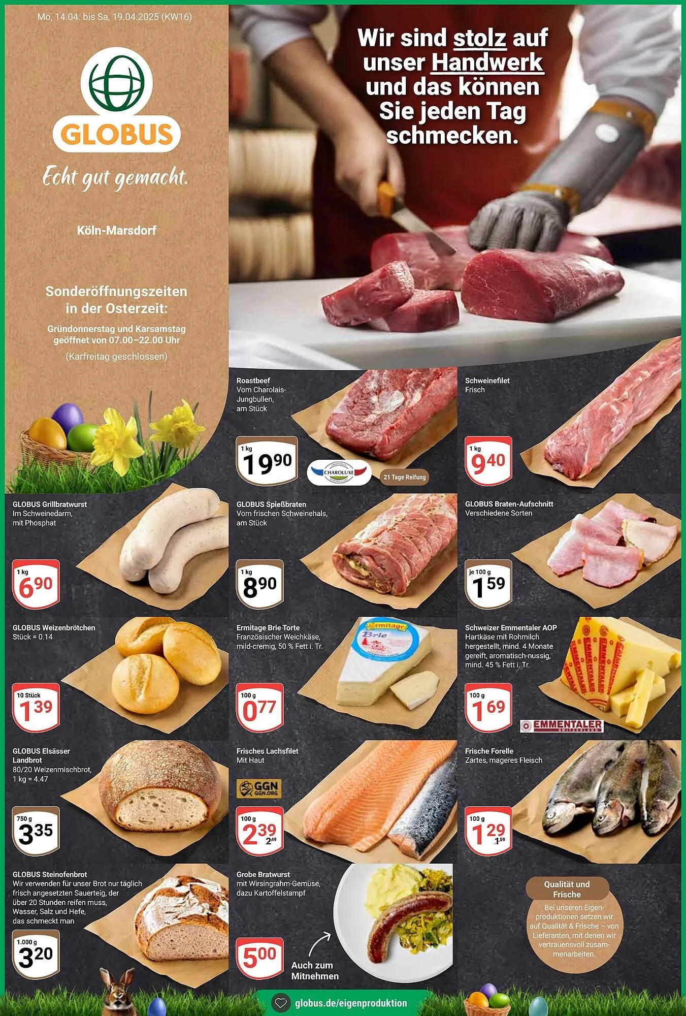 Globus Prospekt von 14. April bis 19. April 2025 - Prospekt seite 1