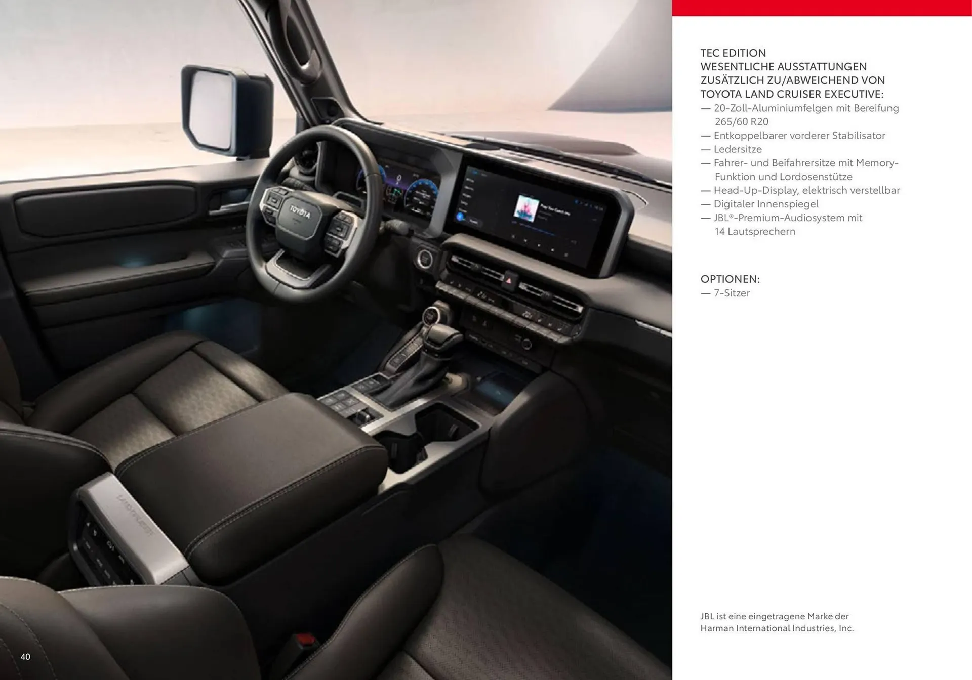 Toyota Prospekt von 20. September bis 20. September 2025 - Prospekt seite 40