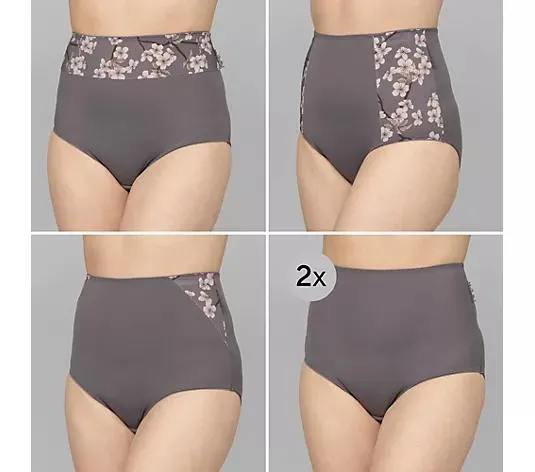 LITTLE ROSE 5 Maxislips Mikrofasermischung 3x floraler Druck 2x uni