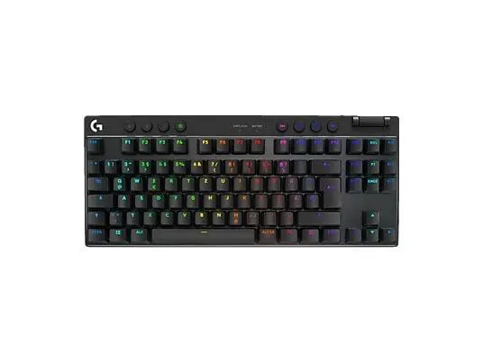 LOGITECH G Pro X TKL Lightspeed LIGHTSYNC RGB, Gaming Tastatur, Mechanisch, Logitech GX Brown, Kabellos, Schwarz