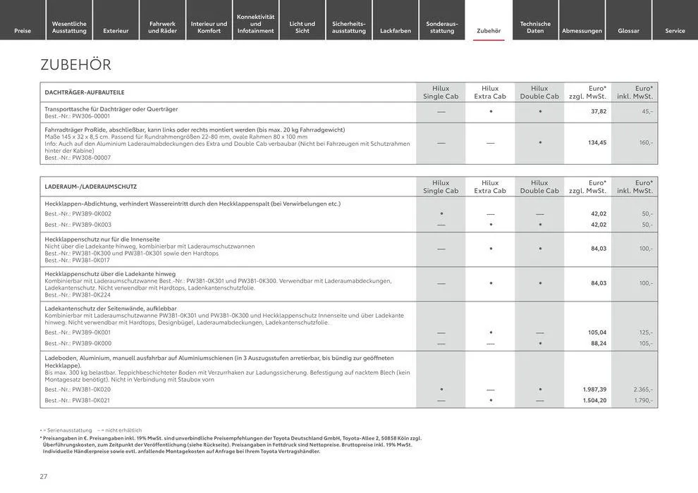 Toyota Hilux von 11. Mai bis 11. Mai 2025 - Prospekt seite 27