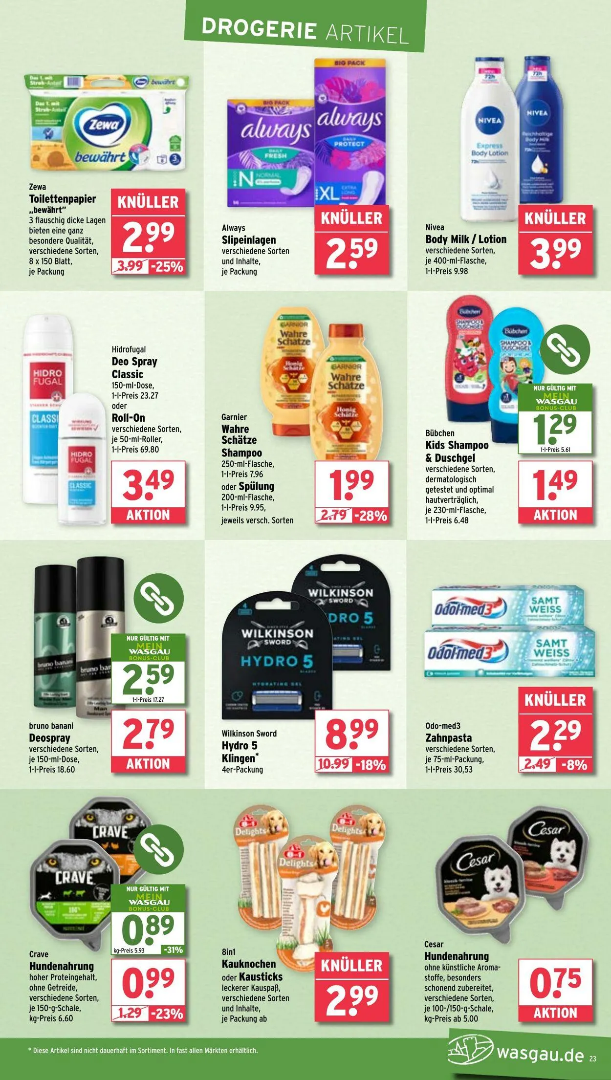 Wasgau von 9. Juni bis 14. Juni 2025 - Prospekt seite 23