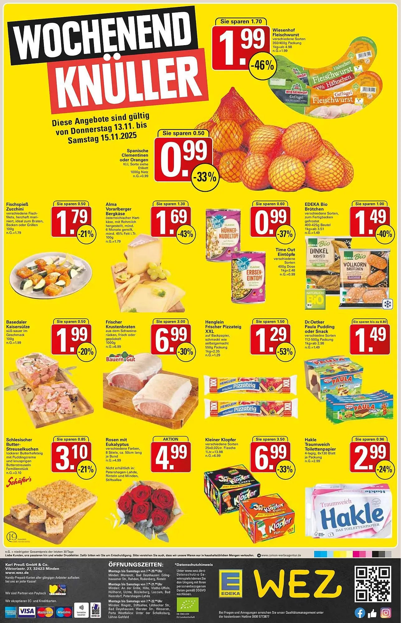 WEZ Prospekt von 10. November bis 15. November 2025 - Prospekt seite 16