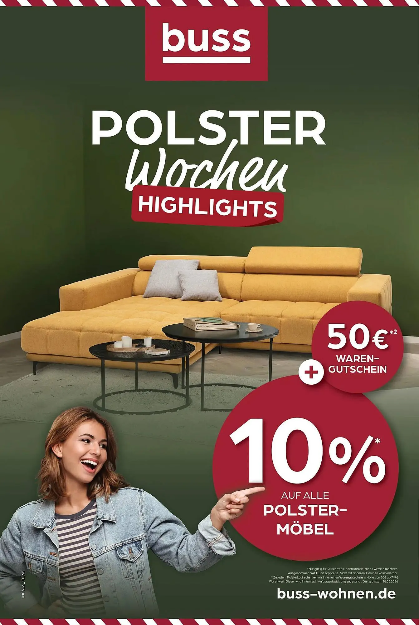 Möbel Buss Prospekt von 28. Februar bis 16. März 2026 - Prospekt seite 1