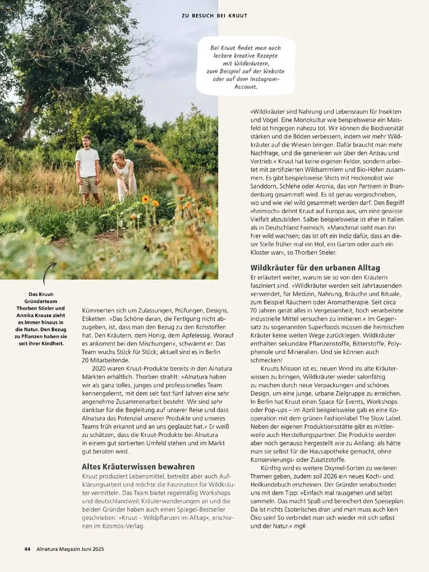 Alnatura Prospekt von 1. Juni bis 30. Juni 2025 - Prospekt seite 44