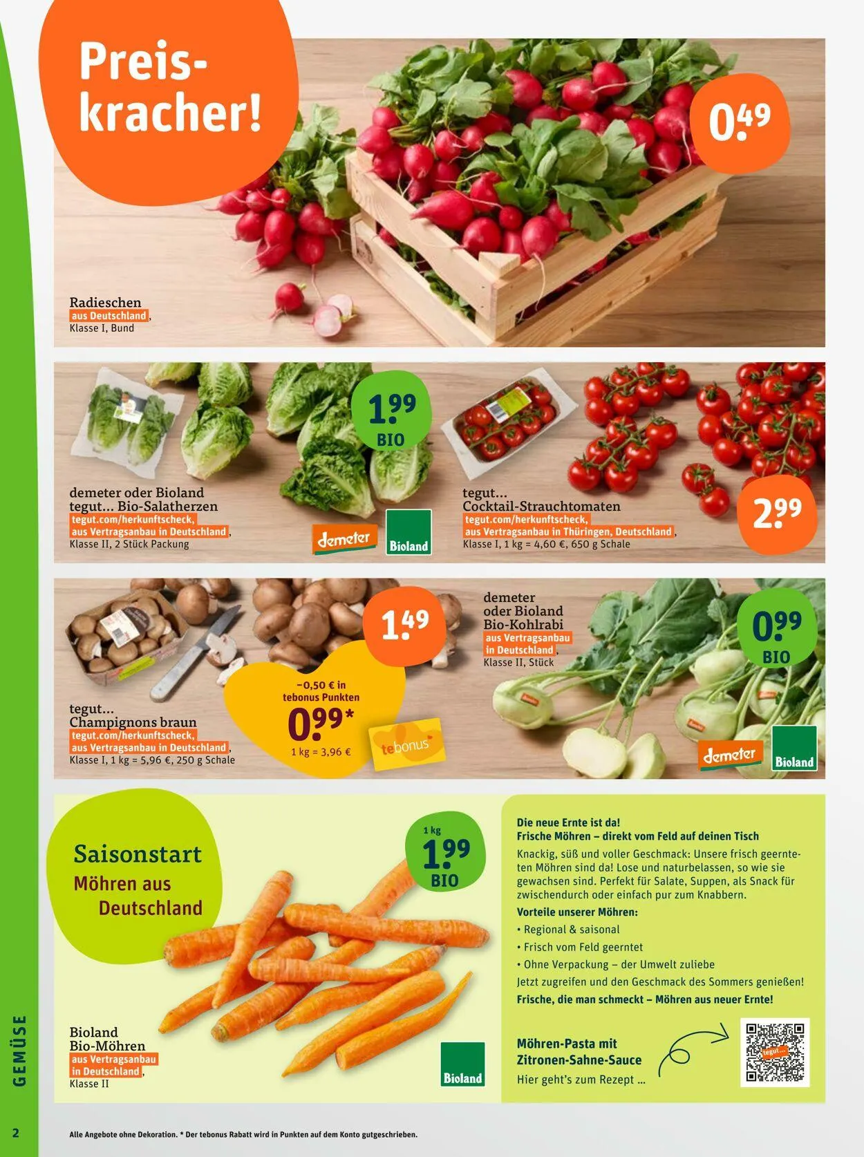 Tegut Aktueller Prospekt von 30. Juni bis 6. Juli 2025 - Prospekt seite 4