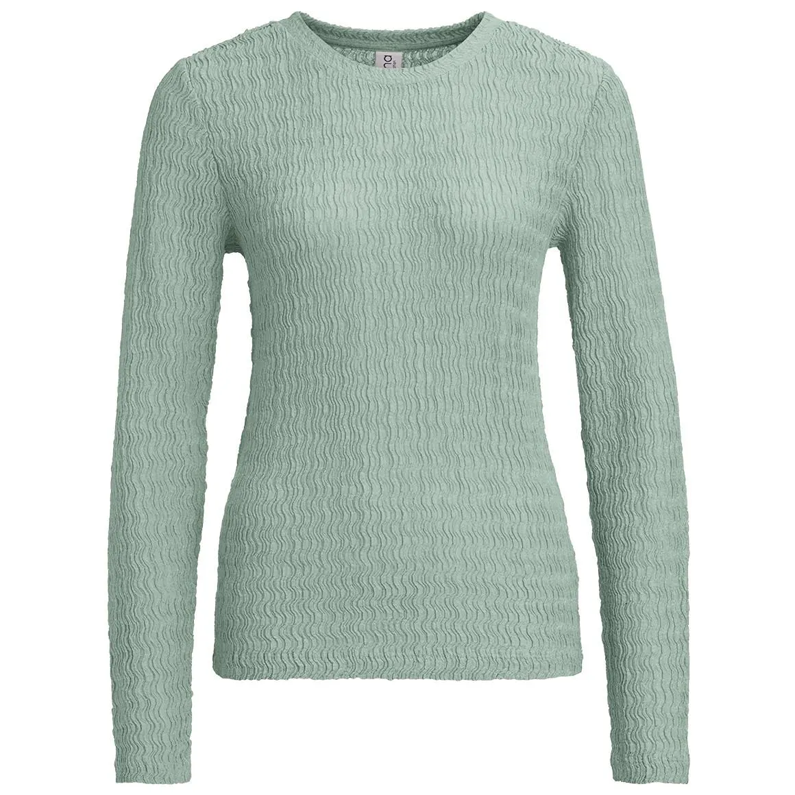 Damen Langarmshirt mit gekreppter Struktur