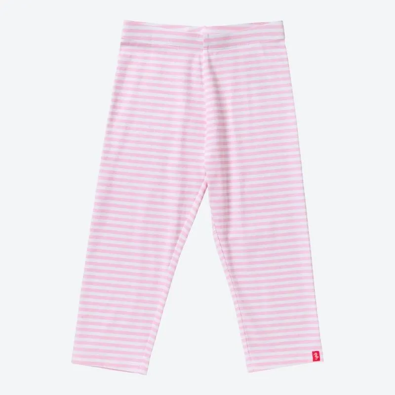 Kinder-Mädchen-Caprihose mit Streifenmuster