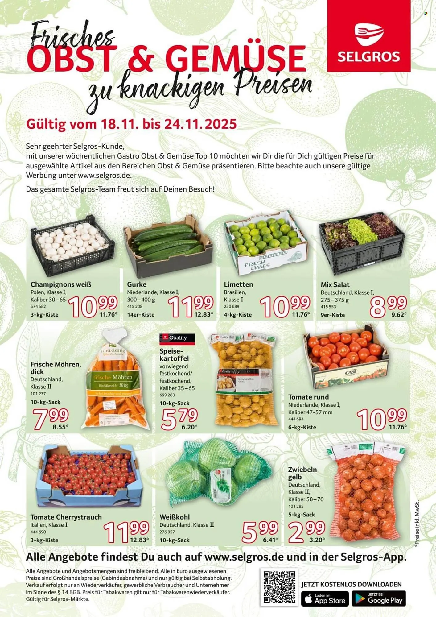 Selgros Prospekt von 18. November bis 24. November 2025 - Prospekt seite 1