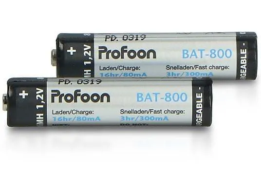 PROFOON BAT-800 AAA Wiederaufladbare AAA-Batterien, NiMH, 1.2 Volt, 800 mAh