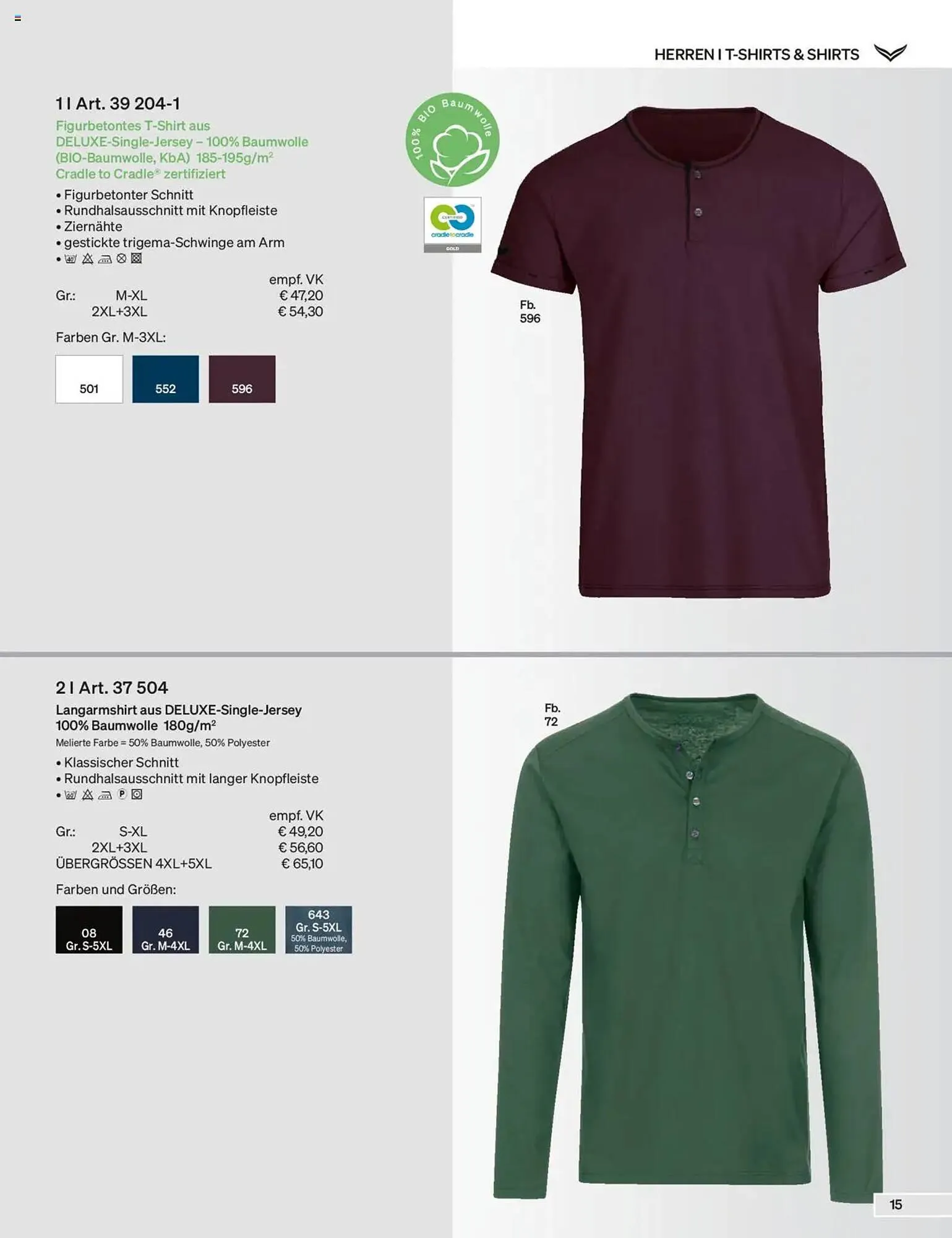 Trigema Prospekt von 17. Februar bis 17. August 2025 - Prospekt seite 15