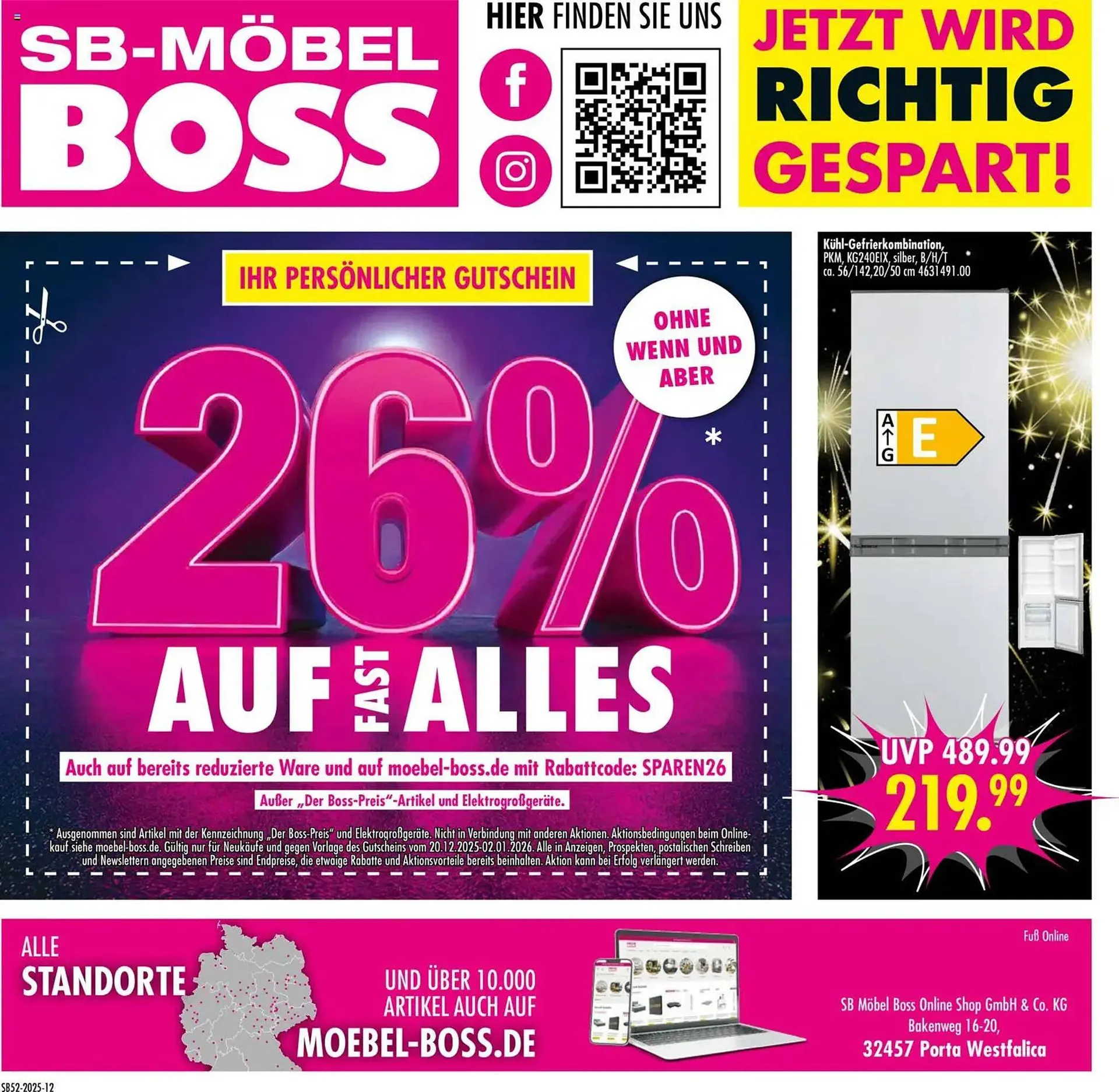 Möbel Boss Prospekt von 20. Dezember bis 2. Januar 2026 - Prospekt seite 12