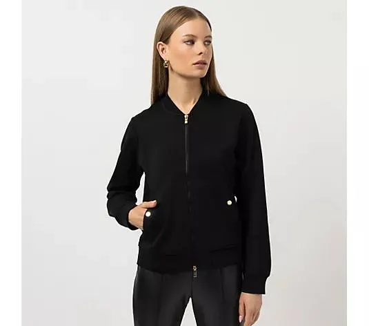 STEFFEN SCHRAUT Sweatshirtjacke Collegekragen 2-Wege-Reißverschluss leger weit