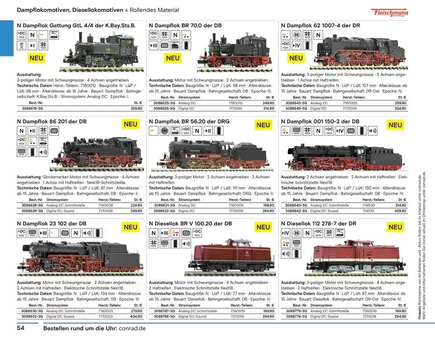 Modellbahn Katalog von 29. Oktober bis 31. Dezember 2025 - Prospekt seite 56