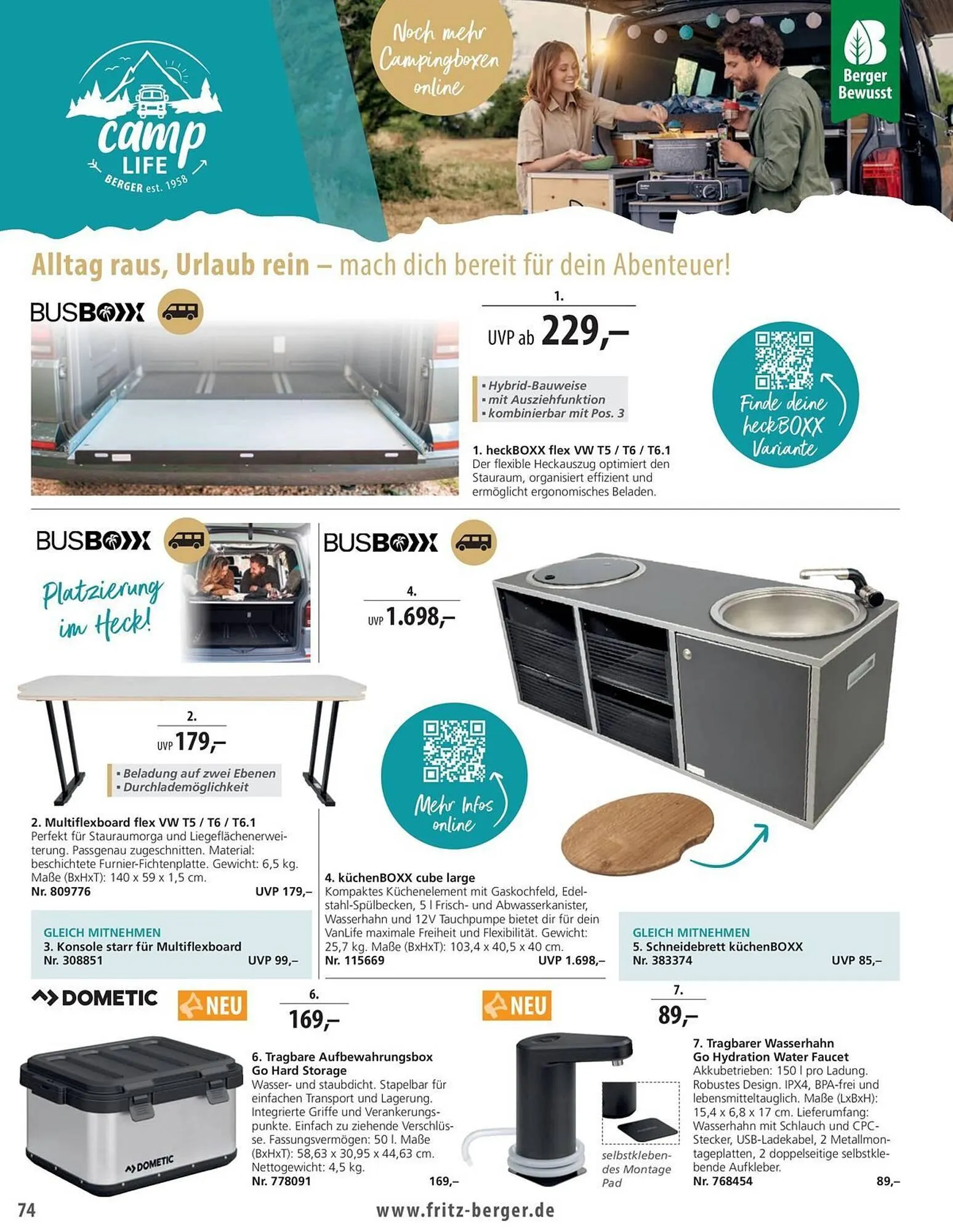 Fritz Berger Prospekt von 27. Mai bis 31. Dezember 2025 - Prospekt seite 74