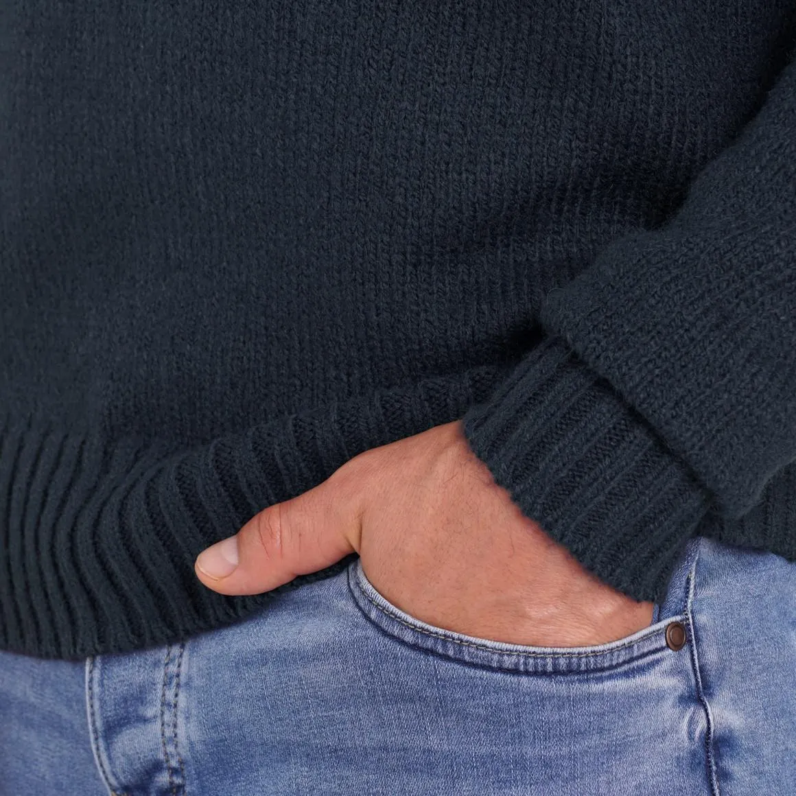 Herren Strickpullover mit Rollkragen