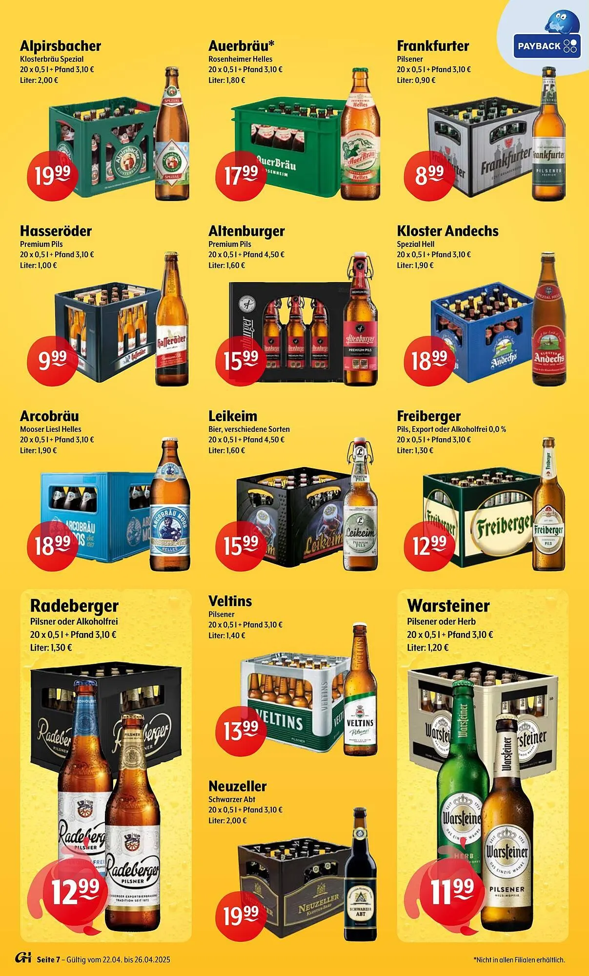 Trink und Spare Prospekt von 21. April bis 26. April 2025 - Prospekt seite 7