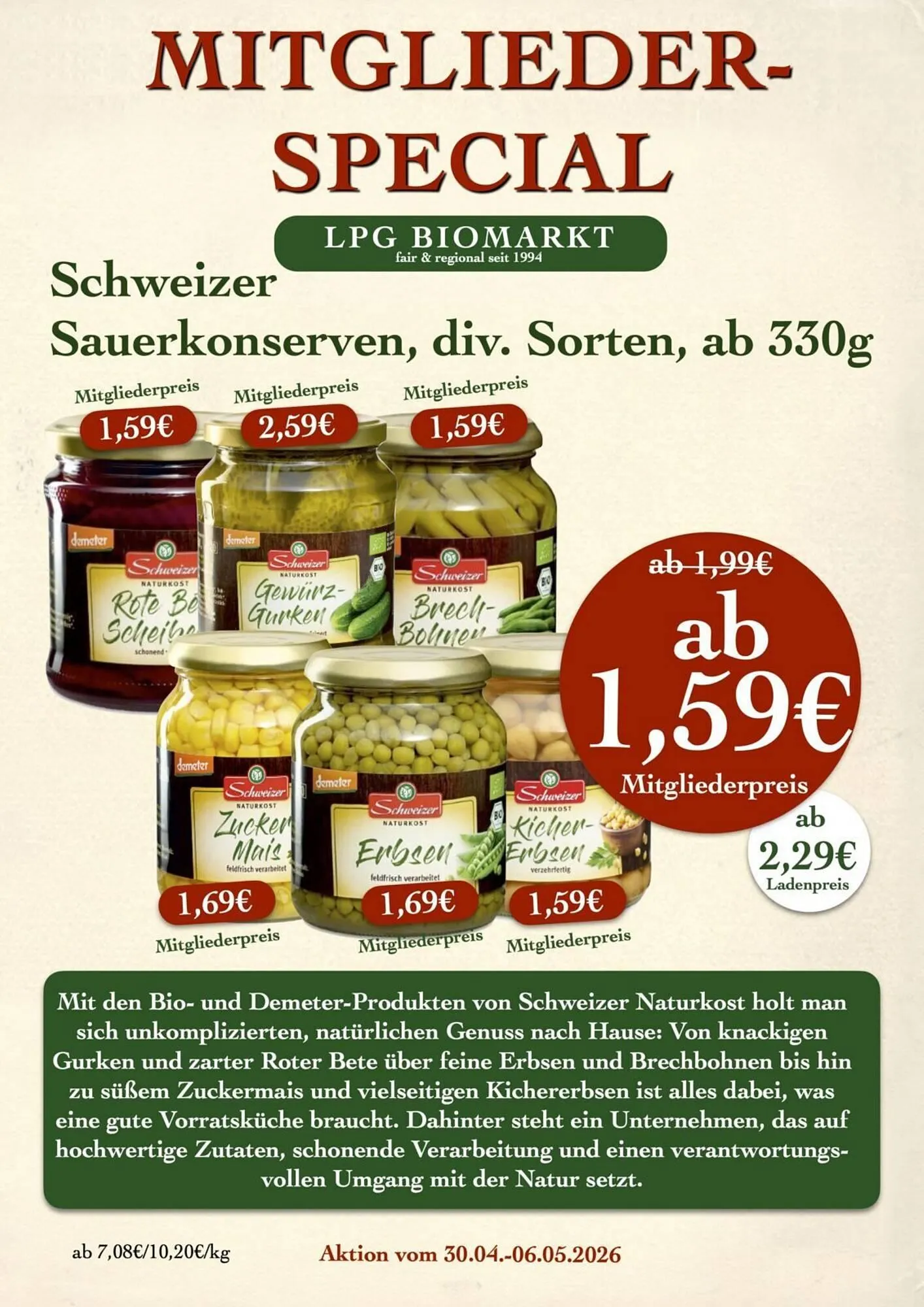 LPG Biomarkt Prospekt von 30. April bis 6. Mai 2026 - Prospekt seite 10