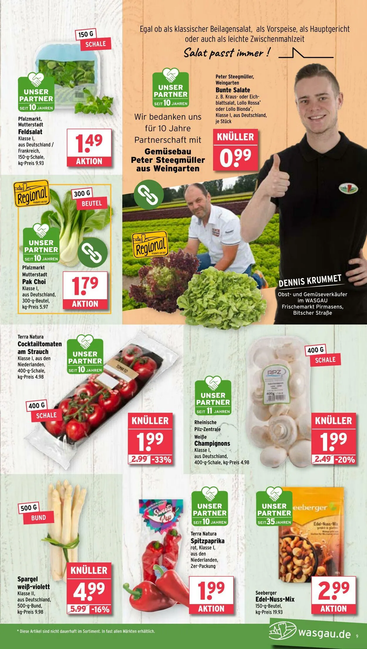 WASGAU Aktueller Prospekt von 20. April bis 4. Mai 2025 - Prospekt seite 9