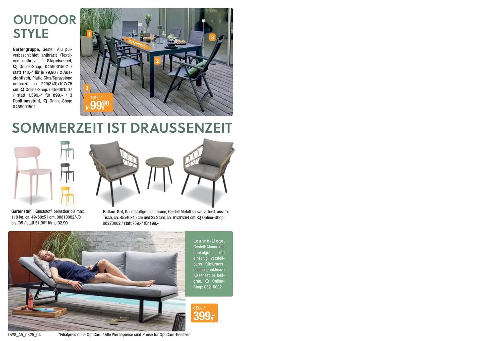 Opti Wohnwelt Prospekt von 25. Juli bis 23. August 2025 - Prospekt seite 4