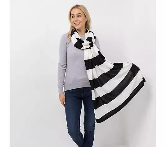 DINE 'N' DANCE Schal Streifen-Jacquard