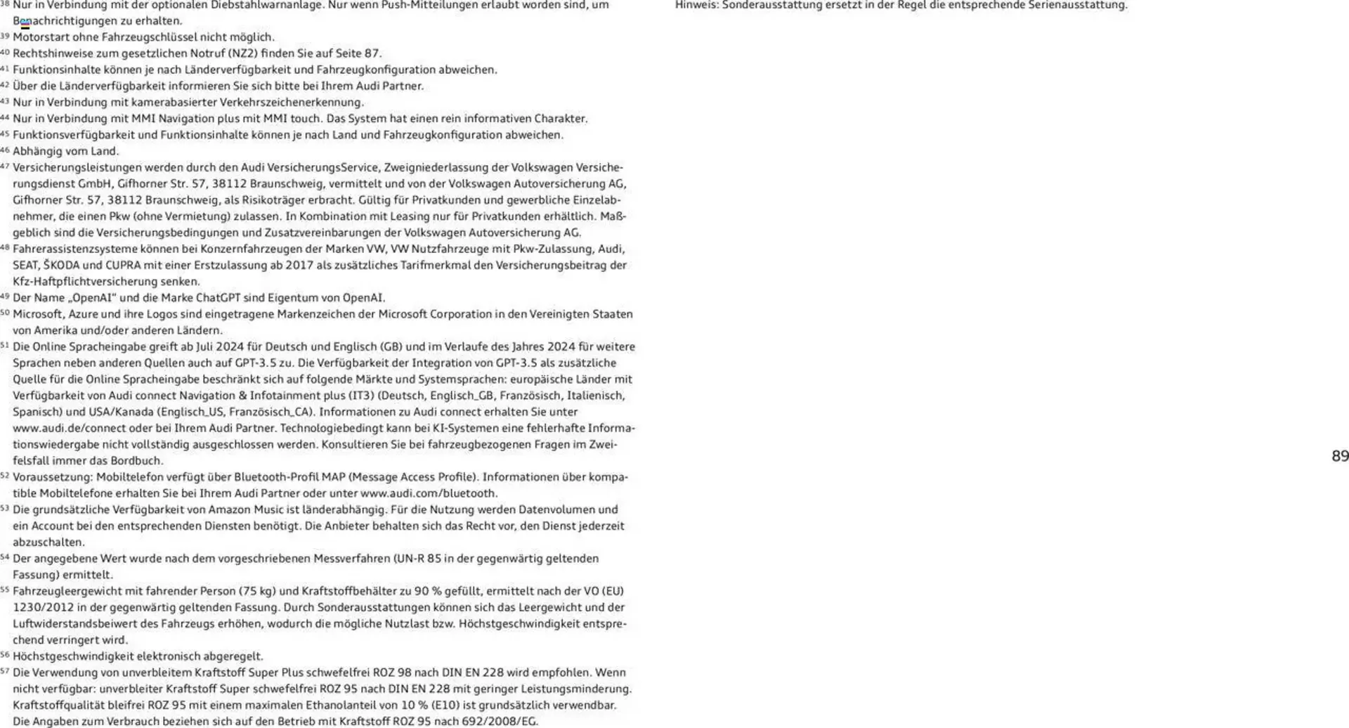 Audi Prospekt von 29. Januar bis 9. Januar 2026 - Prospekt seite 89